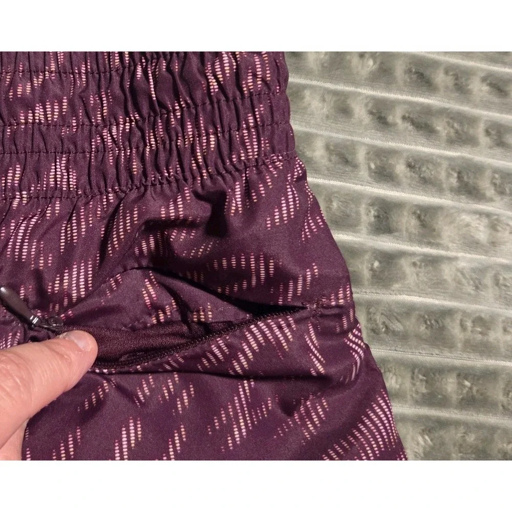 Athletic Works Womens Core Running Shorts Rio Plum Purple Geometric Liner Size M